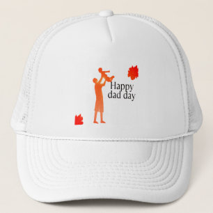 Happy Dad Day Mug – Father & Child Silhouette Gift Trucker Hat