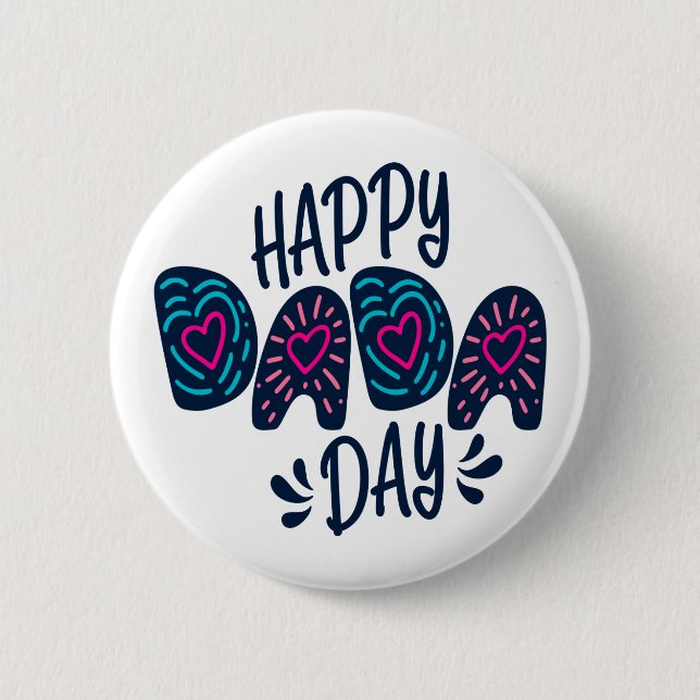 Happy Dada Day Happy Father's Day | Pin Button (Front)