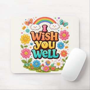 Happy Daisies and Rainbow  Mouse Mat