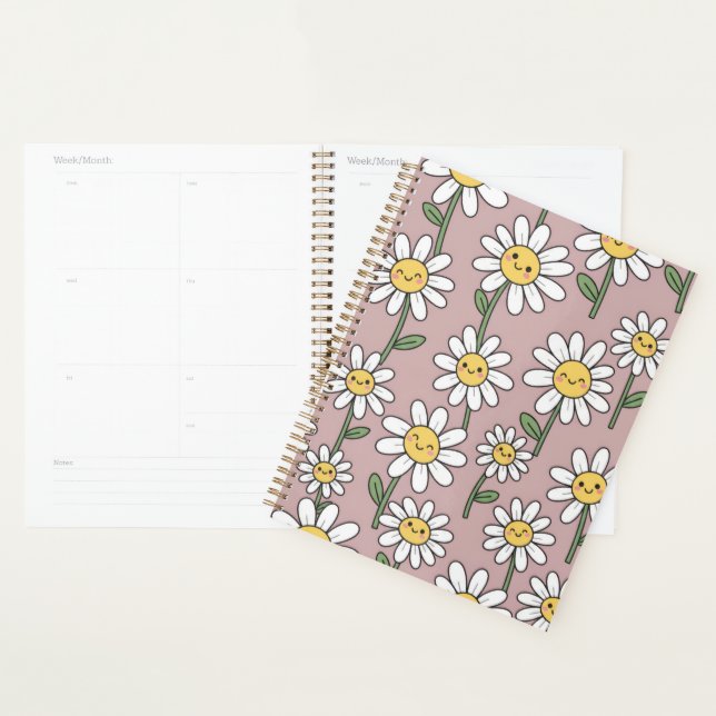 Happy Daisies Pattern - Cute Floral Design Planner (Display)