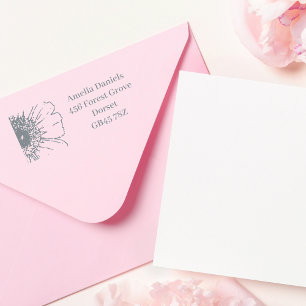 Happy Daisy Return Address Self-inking Stamp