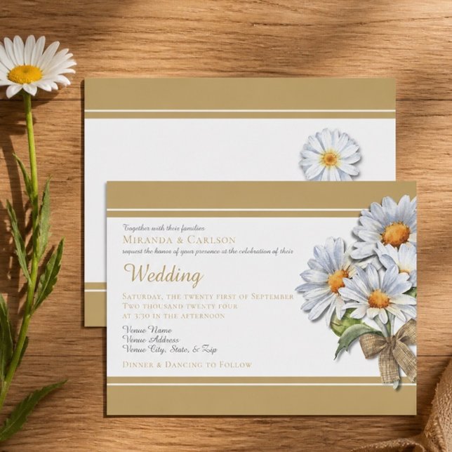 Happy Daisy Wedding Invitation (Creator Uploaded)