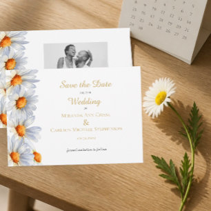 Happy Daisy Wedding Save the Date Card