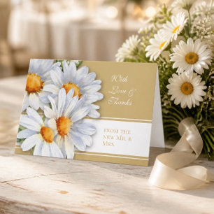 Happy Daisy Wedding Thank You Card