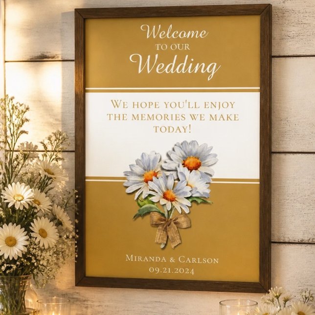 Happy Daisy Wedding Welcome Poster (Creator Uploaded)