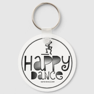 Happy Dance - A Positive Word Key Ring