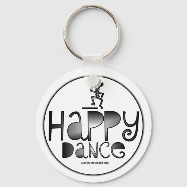Happy Dance - A Positive Word Key Ring (Front)