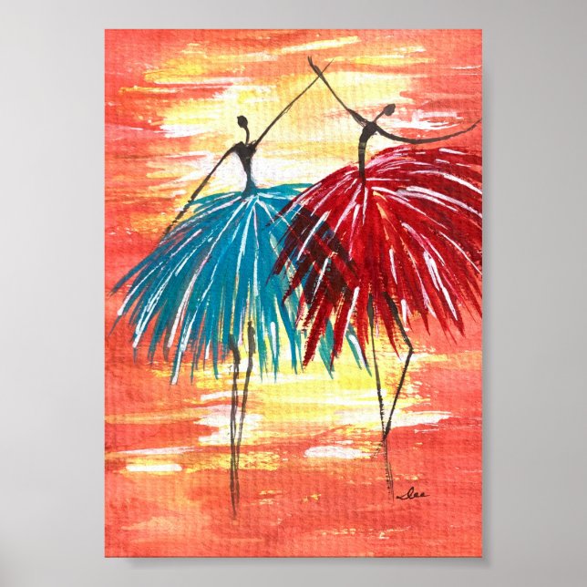 Happy Dancers 5x7 Premium Canvas Gloss Poster (Front)