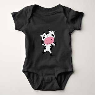 Happy Dancin' Cute Kawaii Cow - Baby Bodysuit