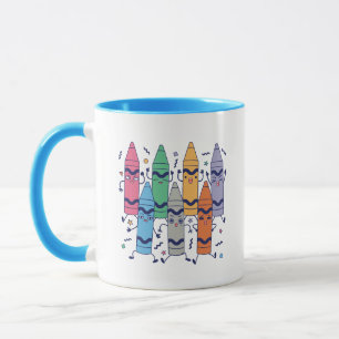 Happy Dancing Crayons - Colorful Back to School Mug