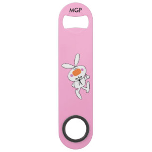 Happy Dancing Cute Cartoon White Rabbit Bunny
