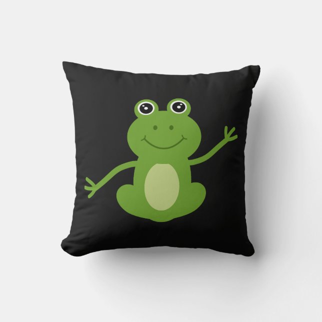 Happy dancing frog cushion (Front)