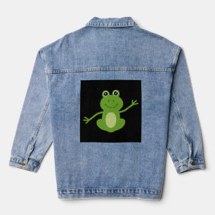 Happy dancing frog denim jacket