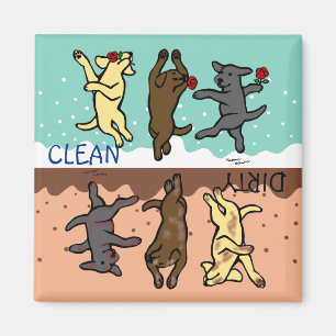 Happy Dancing Labradors Clean / Dirty Dishwasher Magnet