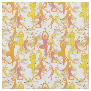 Happy Dancing Yoga Girls Fabric