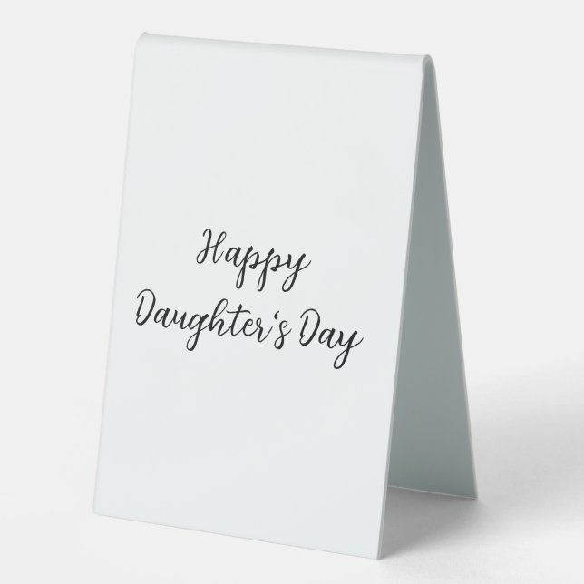 Happy daughters day si.ple minimal add name text t (Front)