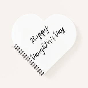 Happy daughters day si.ple minimal add name text t notebook