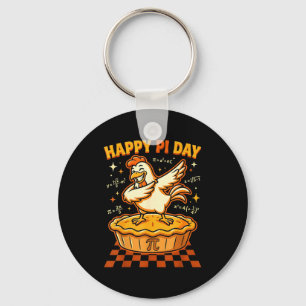 Happy day chicken pot day pie math lover geek 3.14 key ring