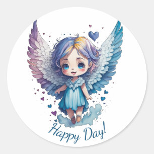 Happy Day! Classic Round Sticker