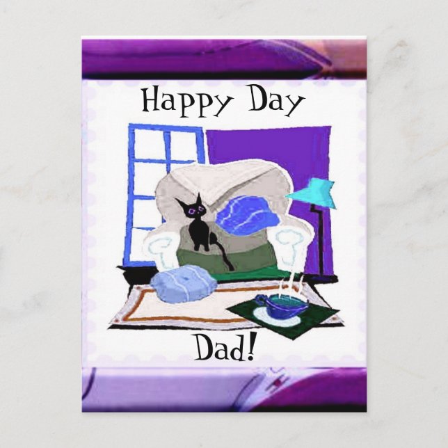 Happy Day Dad Postcard (Front)