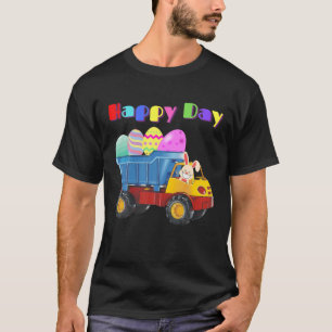Happy Day Easter Hunting Eggs Bunny Rabbit Truck T T-Shirt