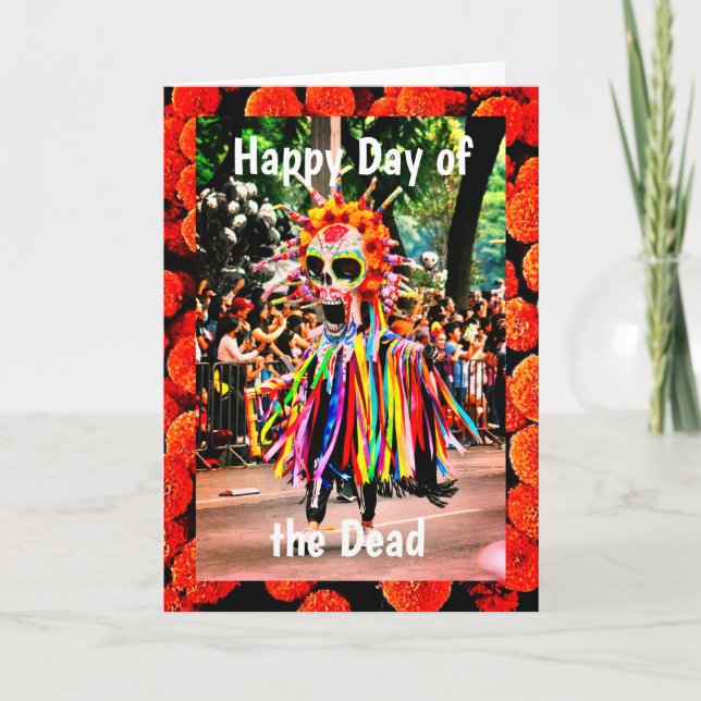 Happy Day of the Dead Skeleton, 5" x 7" Card (Front)