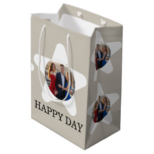 Happy Day Terracotta Natural Medium Stylish Gift Bag