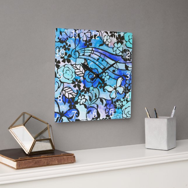 Happy Days are Here Again  Square Wall Clock (Office)
