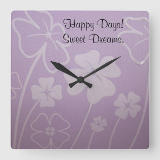 Happy Days! Sweet Dreams wall clocks Flowers Deco