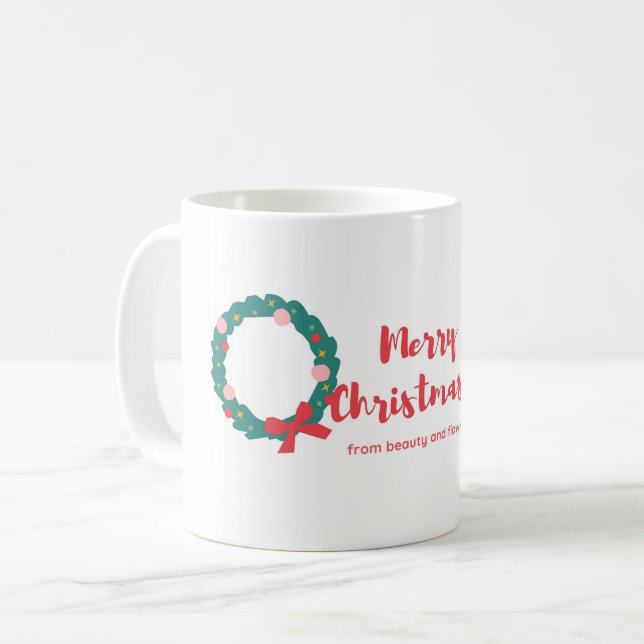 Happy Dear Friend | Funny Chrismas Gift Coffee Mug (Front Left)