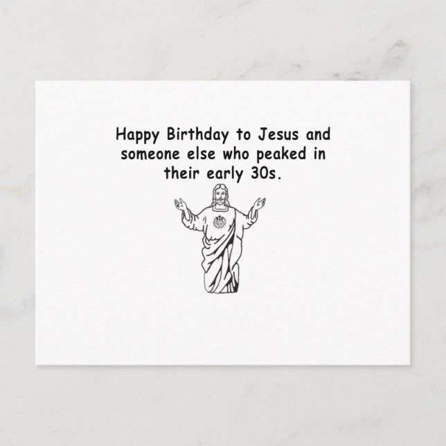 Happy December Birthday 30 something Postcard (Front)