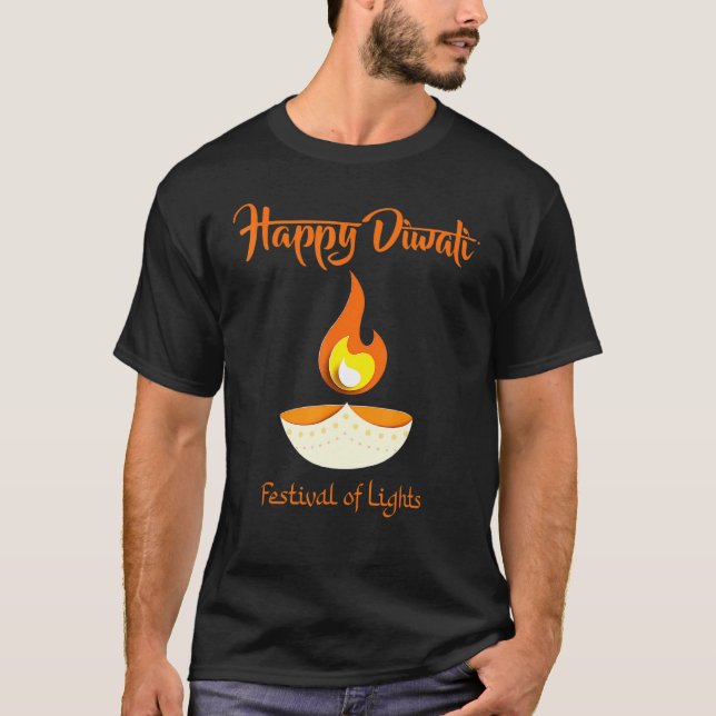 Happy Deepavali Diwali Festival of Lights For Indi T-Shirt (Front)