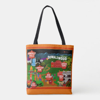 Happy Deepavali! Hindu Goddess Lakshmi. Hand Drawn Tote Bag