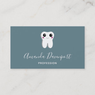 Happy Dental Tooth Smiling Cute Business Card