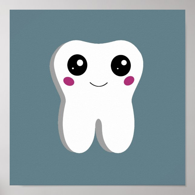 Happy Dental Tooth Smiling Poster (Front)