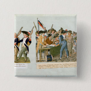 Happy Departure of the Army Volunteers 15 Cm Square Badge