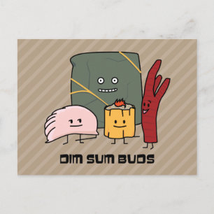 Happy Dim Sum Buds Postcard