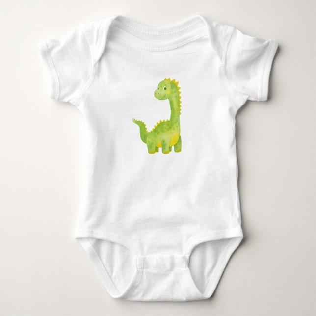 Happy Dino Baby Bodysuit (Front)