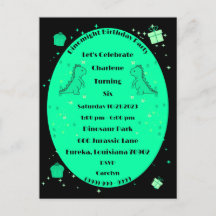 Happy Dinomight Birthday green and black