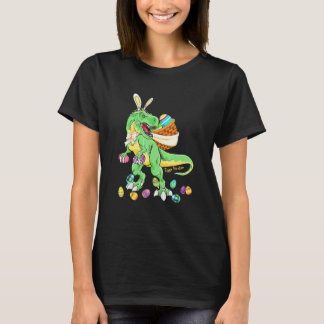 Happy Dinosaur Easter T Rex Wear Bunny Eggs Hunter T-Shirt