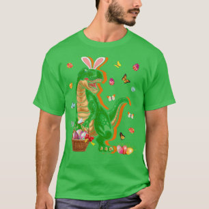 Happy Dinosaur Easter Tre Bunny Egg Feast Spring H T-Shirt