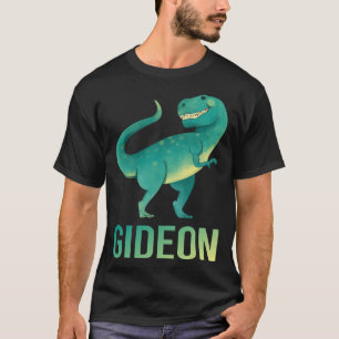Happy Dinosaur - Gideon Name T-Shirt