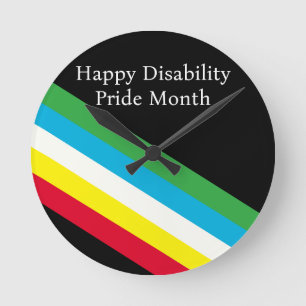 Happy Disability Pride Month Round Clock