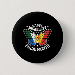 Happy Disabled Pride Month Awareness Disability Pr 6 Cm Round Badge
