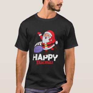 Happy Discmas Ultimate Frisbee Santa Christmas Dis T-Shirt
