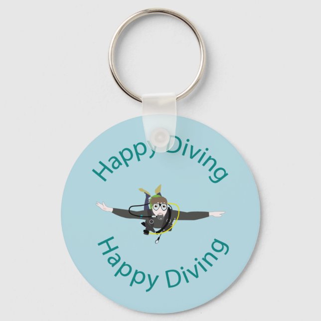 Happy diving key ring (Front)