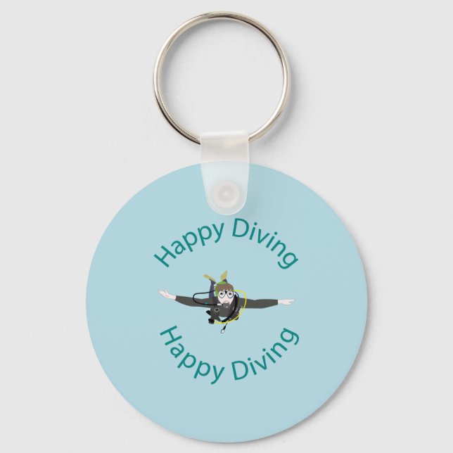 Happy diving key ring (Front)