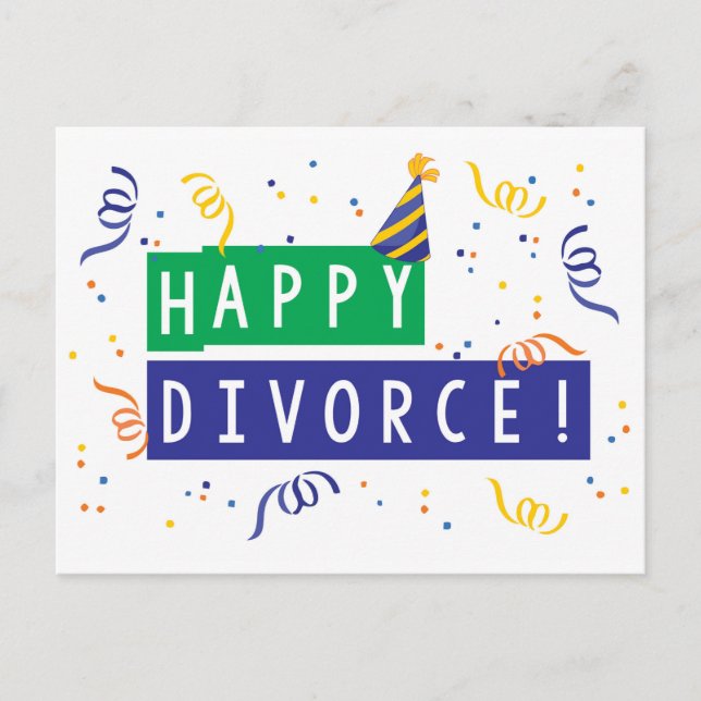 Happy Divorce Postcard (Front)