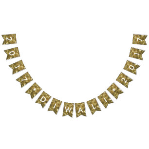 Happy Diwali 2017 Gold White Glitter Lights Party Bunting