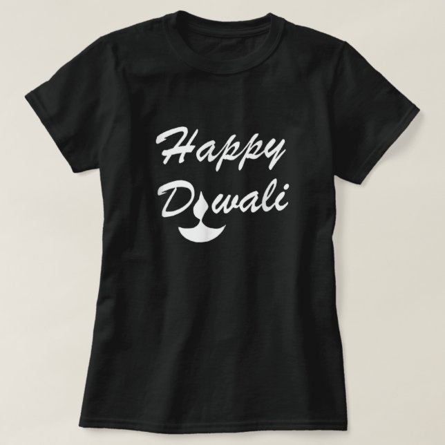 Happy Diwali Candle Funny Festival Of Lights Deepa T-Shirt (Design Front)